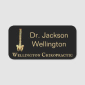 Chiropraktisches Geschäft in der Wirbelsäule Namensschild (Vorderseite)