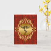 Chiropraktisches medizinisches Symbol Danke Karte (Gelbe Blume)