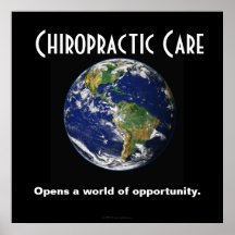 Chiropraktisches Poster: Eine Welt der Möglichkeit