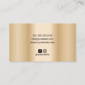 Chiropraktisches Spine Logo Modernes Gold Chiropra Visitenkarte (Rückseite)