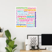 Chiropraktisches Word Collage Poster (Heimbüro)