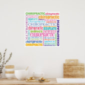 Chiropraktisches Word Collage Poster (Küche)