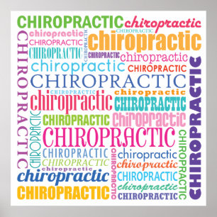 Chiropraktisches Word Collage Poster