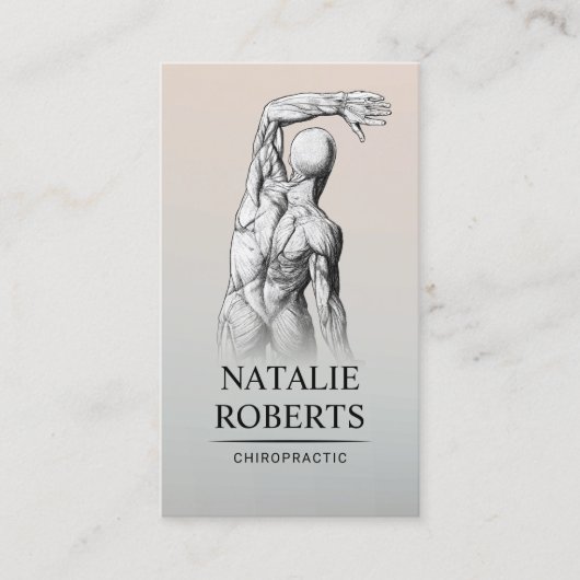 Chiropraktor Anatomie Beruflich Chiropraktik Visitenkarte (Vorderseite)