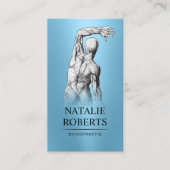 Chiropraktor Anatomie Moderne Blaue Chiropraktik Visitenkarte (Vorderseite)