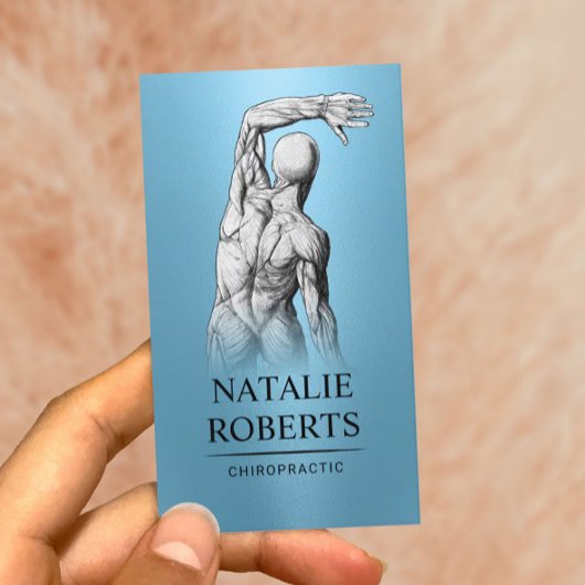 Chiropraktor Anatomie Moderne Blaue Chiropraktik Visitenkarte