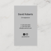 Chiropraktor Anatomie Zurück Chiropraktische Navy  Visitenkarte (Rückseite)