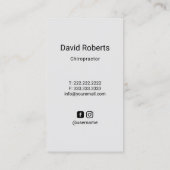 Chiropraktor Anatomie Zurück Chiropraktisches Schw Visitenkarte (Rückseite)