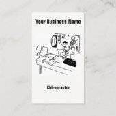 Chiropraktor behandelt einen geduldigen, sonnigen visitenkarte (Rückseite)