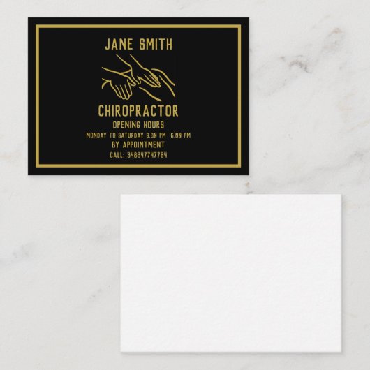 Chiropraktor Beruflich Visitenkarte (Vorne/Hinten)