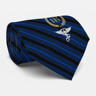 Chiropraktor-berufliches Monogramm-blaues Krawatte