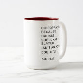 Chiropraktor-Bone-Adjustor-Personalisiert-Beutel Zweifarbige Tasse (VorderseiteRechts)