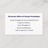 Chiropraktor Business Card - Maßgeschneidert Visitenkarte (Rückseite)