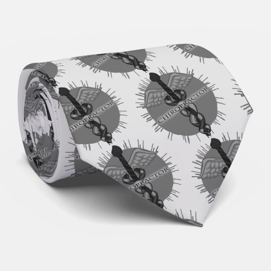 Chiropraktor Caduceus Krawatte (Gerollt)