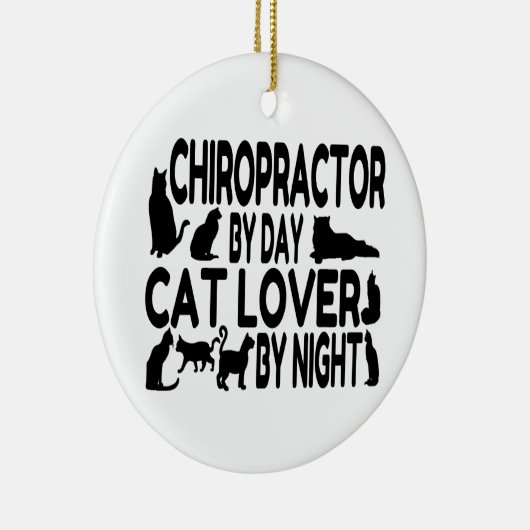 Chiropraktor Cat Lover Keramikornament (Rechts)