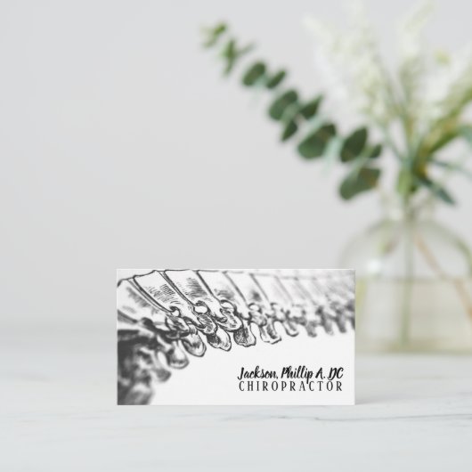 Chiropraktor Chiropractic Clinic Therapie Massage Visitenkarte (Stehend Vorderseite)