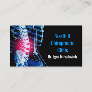 Chiropraktor Chiropractic Health Wellness Clinic Visitenkarte