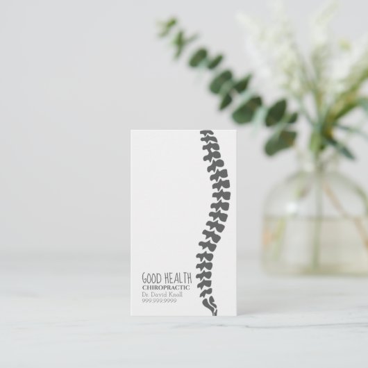 Chiropraktor Chiropractic Health Wellness Clinic Visitenkarte (Stehend Vorderseite)