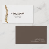 Chiropraktor Chiropractic Health Wellness Clinic Visitenkarte (Vorne/Hinten)