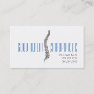 Chiropraktor Chiropractic Health Wellness Clinic Visitenkarte