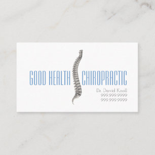 Chiropraktor Chiropractic Health Wellness Clinic Visitenkarte