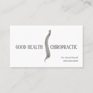 Chiropraktor Chiropractic Health Wellness Clinic Visitenkarte