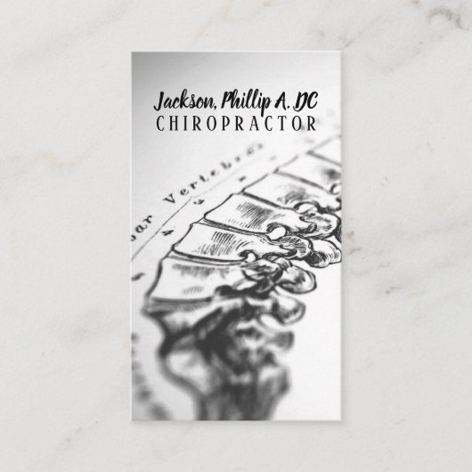 Chiropraktor Chiropractic Klinik Therapie Massage Visitenkarte (Vorderseite)