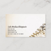 Chiropraktor Chiropractic Klinik Therapie Massage Visitenkarte (Rückseite)