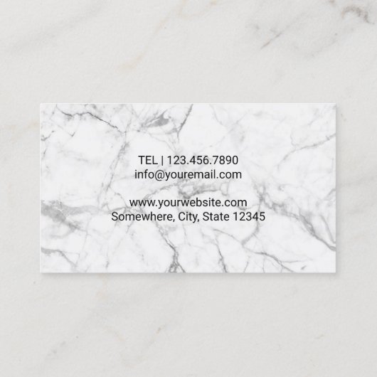 Chiropraktor-Chiropraktik-Hände u. Dorn-Marmor Visitenkarte (Rückseite)