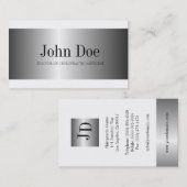 Chiropraktor-Chiropraktik-Medizin-Silber Visitenkarte (Vorne/Hinten)