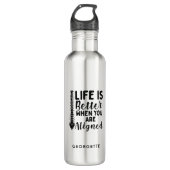 Chiropraktor Coworker life is better wenn aligned Edelstahlflasche (Vorderseite)