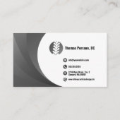 Chiropraktor-Doktor für Berufliches Rückenlogo Visitenkarte (Rückseite)