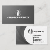 Chiropraktor-Doktor für Berufliches Rückenlogo Visitenkarte (Vorne/Hinten)