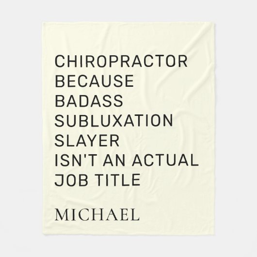 Chiropraktor durch Subluxation Slayer Custom Fleecedecke (Vorderseite)
