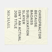 Chiropraktor durch Subluxation Slayer Custom Fleecedecke (Vorderseite (Horizontal))