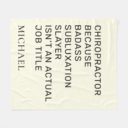 Chiropraktor durch Subluxation Slayer Custom Fleecedecke (Vorderseite (Horizontal))