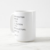 Chiropraktor durch Subluxation Slayer Custom Kaffeetasse (Vorderseite Links)