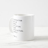 Chiropraktor durch Subluxation Slayer Custom Kaffeetasse (Vorderseite Links)