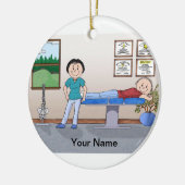 Chiropraktor - Frau Keramikornament (Links)