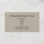 Chiropraktor-Geschäft Card2 Visitenkarte (Rückseite)