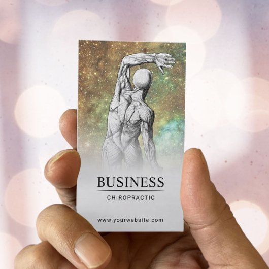 Chiropraktor Glam Glitzer Anatomie Chiropraktik Visitenkarte