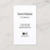 Chiropraktor Glam Glitzer Anatomie Chiropraktik Visitenkarte (Rückseite)