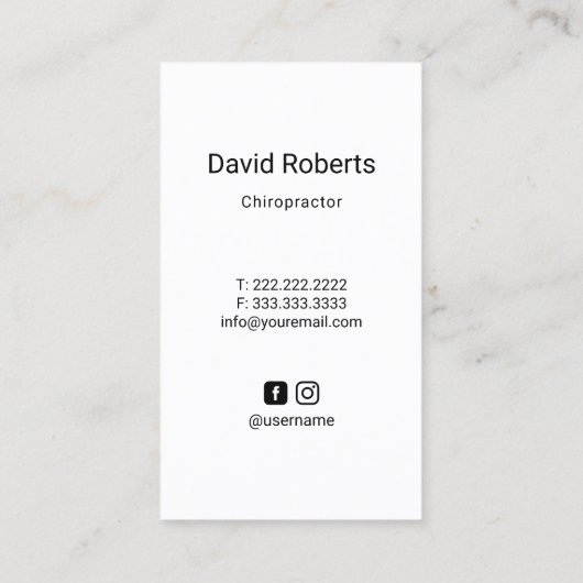 Chiropraktor Glam Glitzer Anatomie Chiropraktik Visitenkarte (Rückseite)