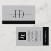 Chiropraktor-Grau/Grau Visitenkarte (Vorne/Hinten)