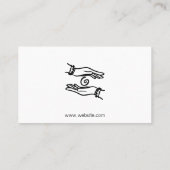 Chiropraktor | Hände zur Heilung | Rückenmark Visitenkarte (Rückseite)