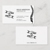 Chiropraktor | Hände zur Heilung | Rückenmark Visitenkarte (Vorne/Hinten)