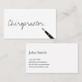 Chiropraktor handgeschriebene Typografie Visitenkarte (Vorne/Hinten)