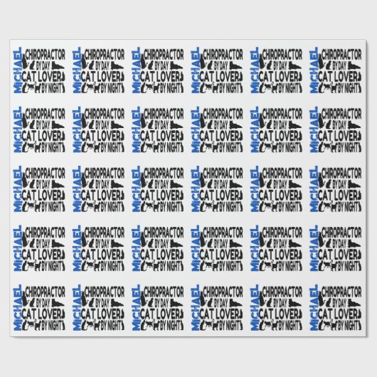 Chiropraktor-Lieben Katzen Geschenkpapier (Flach)