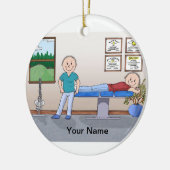 Chiropraktor - Mann Keramik Ornament (Links)