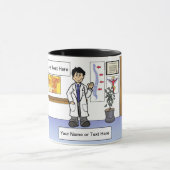 Chiropraktor - Männlicher Cartoon von Printed Perf Tasse (Zentrum)